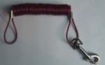China high quality forsted black strong coiled lanyard rope string tether by