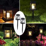 Candle Effect IP44 Waterproof 6.54 Inch LED Solar Garden Lanterns