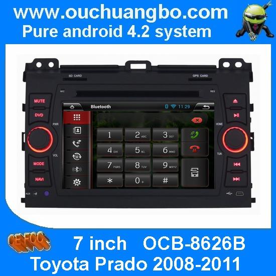 Ouchuangbo Auto DVD Stereo Player for Toyota Prado 2008-2011 Android 4.2 System