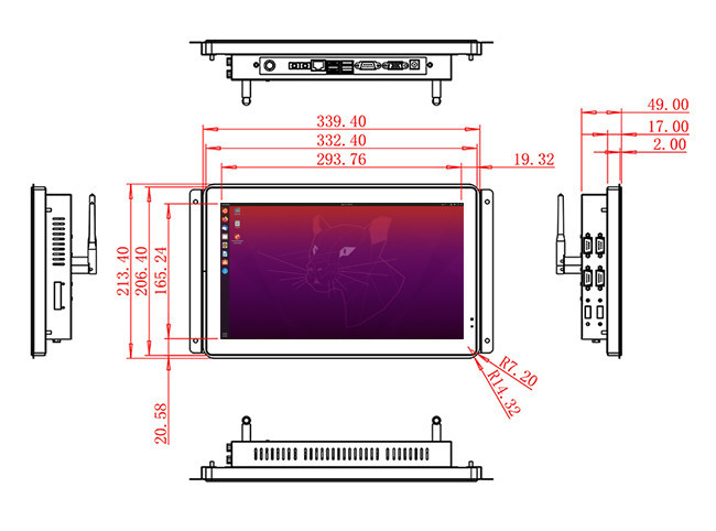 13.3-Inch Linux Embedded Control Panel for Retail Analytics, Public Kiosks, Energy Monitoring, and Transportation Dashboards