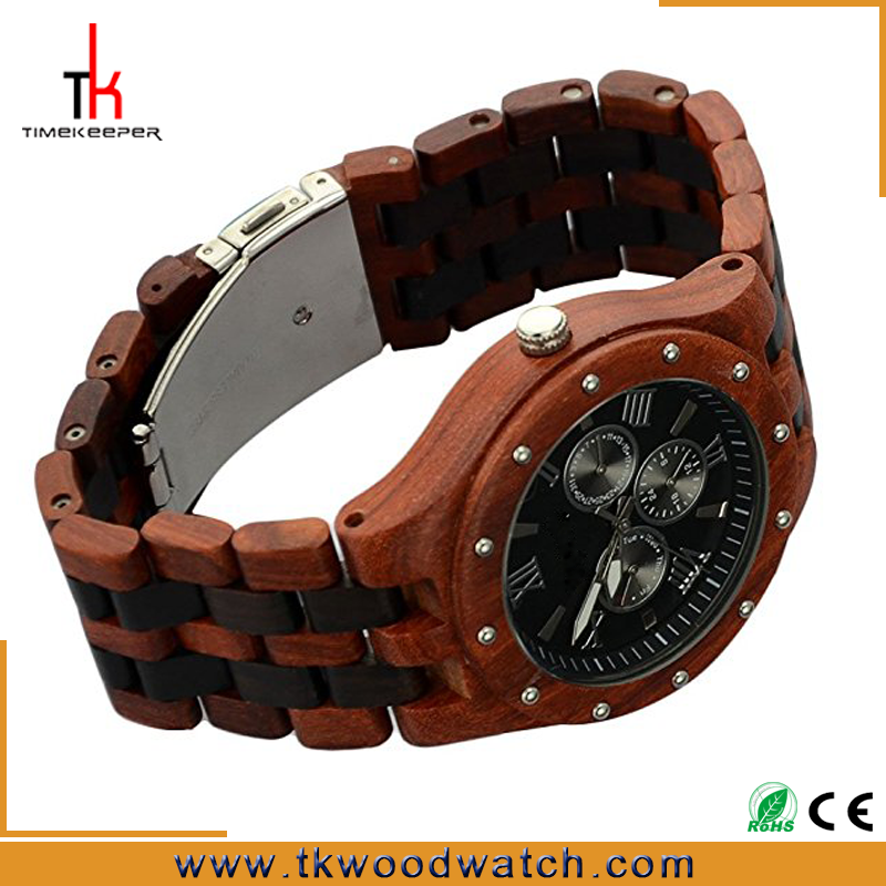 Hot selling japan movement Fashion design whosale wood watch