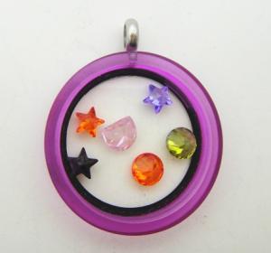 Wholesale Fashion Cheap 30MM Size Acrylic Material Glass Locket Pendants,Multi Colors For Choices from china suppliers