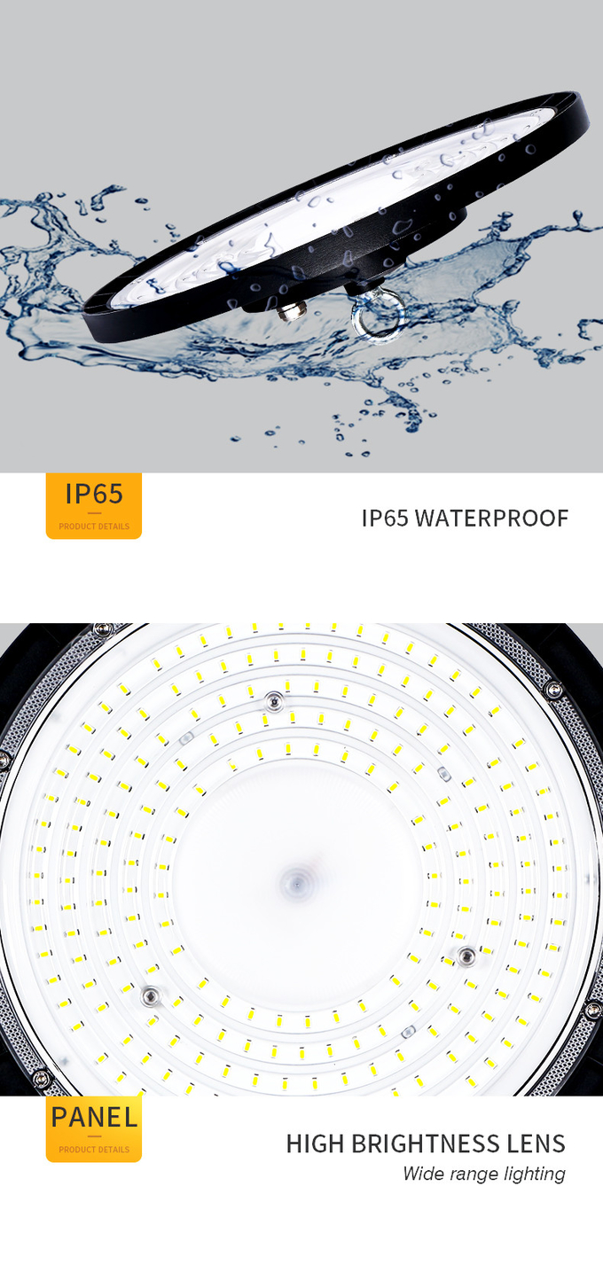 KCD Highbay Light Industrial Black 100w 150w 200w UFO LED Linear Industrial Led Round High Bay Light