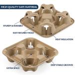 Biodegradable Heat Insulation 2 4 Trays Takeaway Coffee Cup Carrier