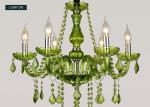 Suspended Green Color 40Watts Tree Shape Candle Style Chandelier
