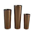 Metal hammered design planter pot hammered metal flower planter