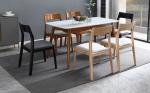 Modern Design Modern Nordic Stackable Oak Walnut Dining Chair Wooden Restaurant