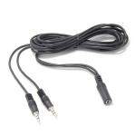 2 female to 1 male 3.5mm Stereo Jack Headphone Speaker Audio Y Splitter Cable