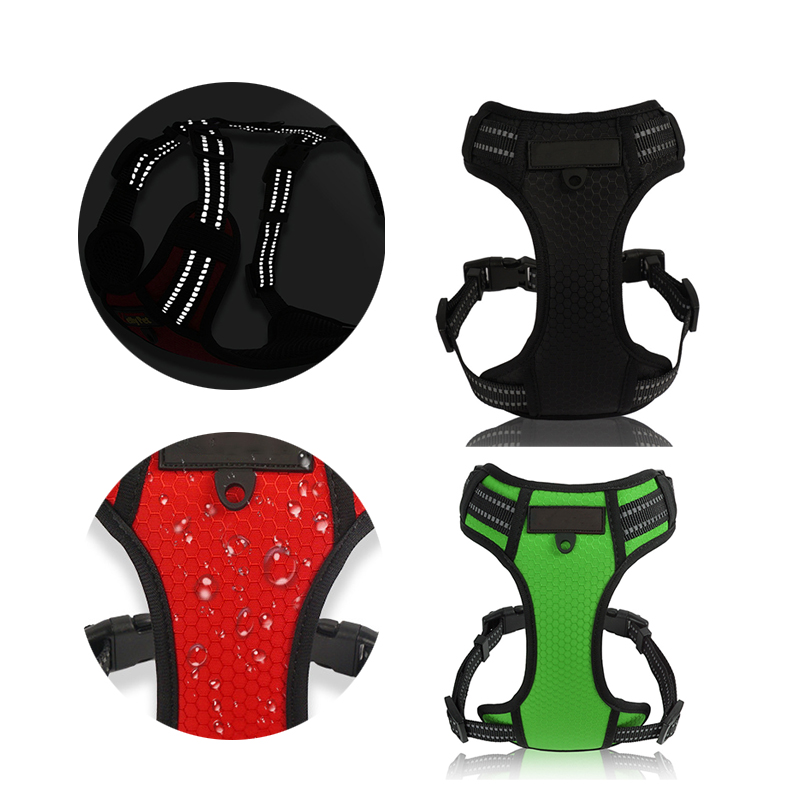 Custom Color Dog Harness -Fashion Style with Matching Bow Tie and Bandana Set Reversible Neoprene Vest