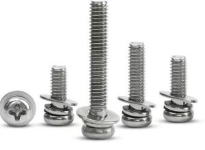 Wholesale 304 stainless steel round head + gasket triple combination screw three combined head machine tooth screw m2m3m4m5 from china suppliers