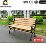 Solid Plastic Outdoor Park WPC Chair Polymers WPC Garden Bench Wood Plastic