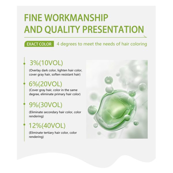 PureStyle Hair Color Developer Oxidant Cream Material Bulk Permanently Color OEM