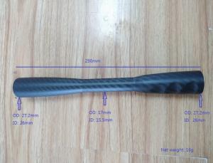China 230mm 9 length carbon fiber taper tube diy fishing rod handle long carbon fiber grip for fishing rod handles on sale