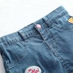 Adjustable Mini Baby Girls Short Denim Skirt Embroidered Customized
