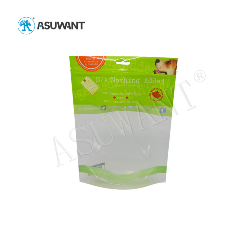 Small Glossy Aluminum Foil Stand Up Pouch Pet Food Bags For Dog Cat Fish
