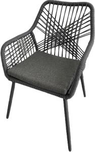 Wholesale Garden Steel Polyester Rope Single Wicker Chair With Cushion from china suppliers