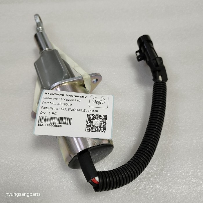24V Fuel Pump Solenoid Valve 3939019 For R320LC-7