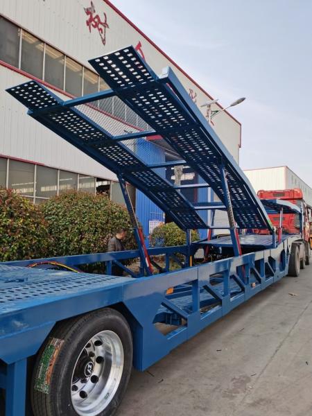 2 Axle Car Trailer for Race Car and Utility Vehicle Transport 8 Tires Wabco