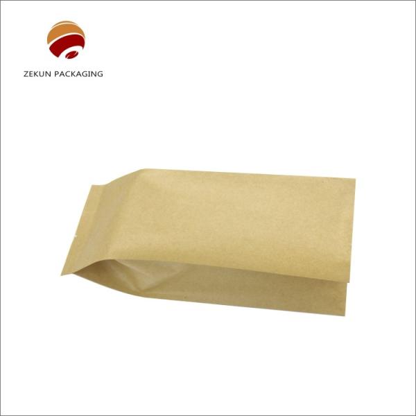 Eco Friendly Kraft Paper Bag with Gravure Printed Matt Surface Food Packaging