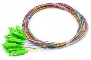 Wholesale SC APC 12 Fibres OS2 Fibre Optic Pigtail Single Mode Colour Coded from china suppliers