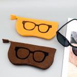Small Irregular Shape Felt Glasses Pouch Good Protective Properties
