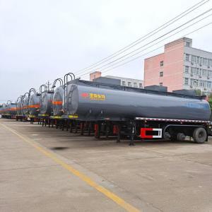 China Liquid 4 Axle Tanker Trailer Air Suspension Oil Tanker Semi Trailer Wheelbase on sale