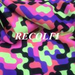 Double Printing Patterns Ribbed Swimwear Fabric Keeping Warp Soften