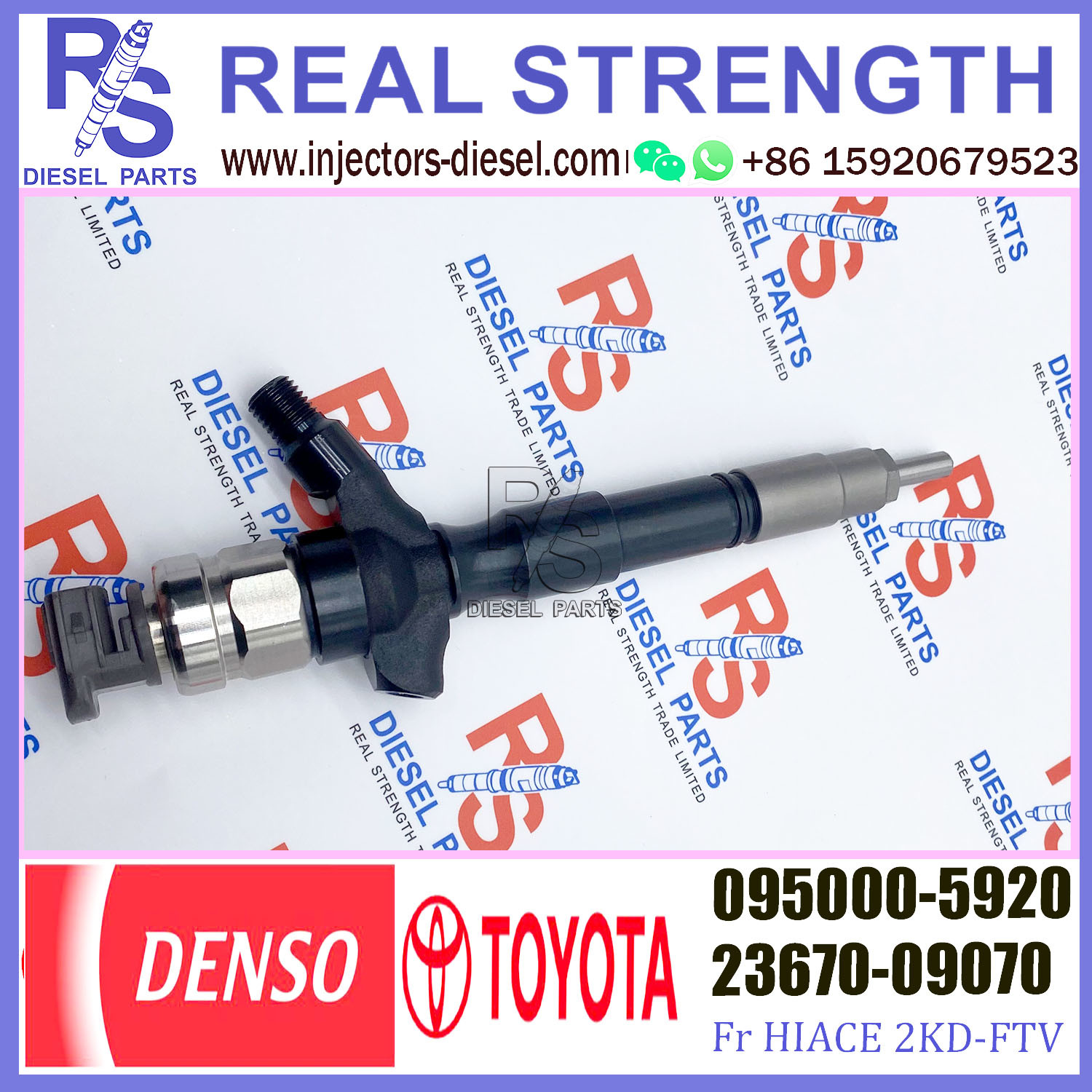 Common Rail Injector 23670-30110 095000-6180 095000-5920 for Diesel Engine 1KD-FTV