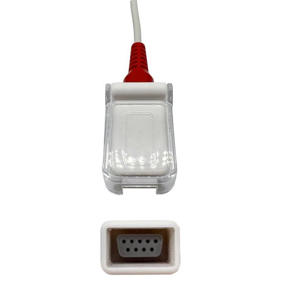 9Pin DSub To 25Pin Spo2 Adapter Cable 2.4m Red 25 LNCS-10 Series