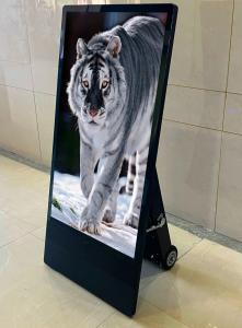 China 43 Inch Indoor FLoor Standing Billboard Digital Signage Advertising LCD Display Portable Poster Board on sale