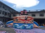 Commercial Kids Blow Up Inflatable Pirate Ship Combo With Lead Free Material