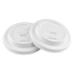 Eco Friendly 100% Compostable Biodegradable 80mm 90mm Bagasse Cup Non Leak Cover