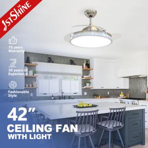 Wholesale Energy Saving Silent Remote Control LED Ceiling Fan Light with 2- Metal Lamp Body from china suppliers