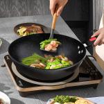 Black Non Stick Cast Iron Cookware Set Medical Stone Cookware Set