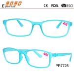 New arrival and hot sale plastic reading glasses with candy color,plastic hinge