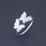 S925 H&A Elegant Engagement Ring Shining Zircon For Wedding Bridal