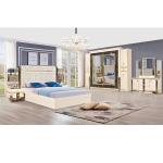 OEM ODM Cabrini Fancy Wood Bedroom Sets Light Luxury Style