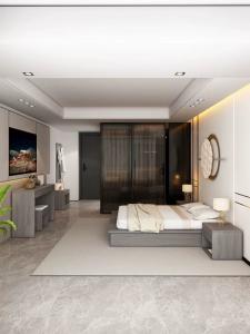 Wholesale Modern Star Hotel Bedroom Wooden Furniture Finish Customization Project from china suppliers