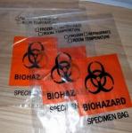 PE Biohazard Bag with zip,plastic biohazard zipper lock bag, Kangaroo Zipper Bag