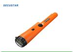 Waterproof Gold Pinpoint Hand Held Metal Detector ABS Rubber With LED Light