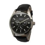 Movement Multifunction Wrist Watch Round Case For Men Black 43.0MM