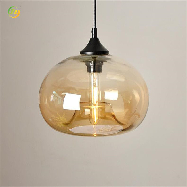 JYLIGHTING Single Head Modern Light Luxury Creative Designer Glass Pendant Light with Customized Color Finish