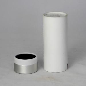 Wholesale Eco-friendly White Paper Cans Packaging with Silver Lid for Cosmetics from china suppliers