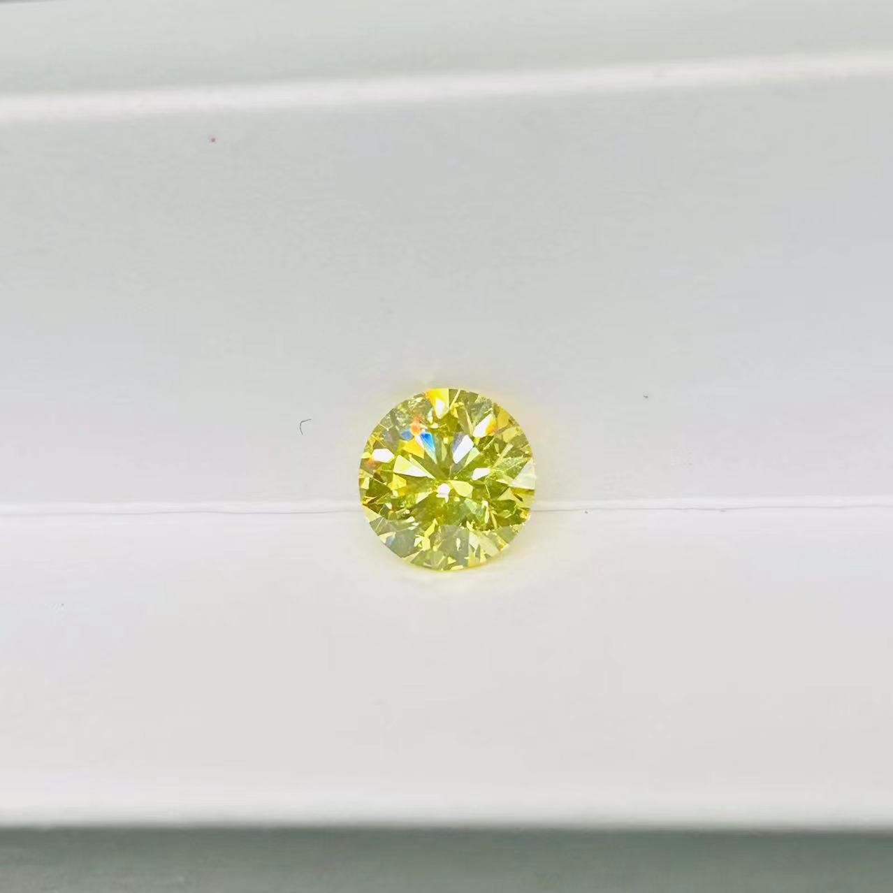 IGI Lab Created Yellow Diamonds 1 Carat Round Diamond