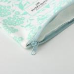 Custom Logo Eco Friendly RPET Makeup Travel Green Zipper Packaging Bag For