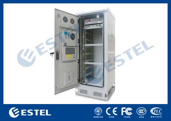 IP65 Thermostatic 19" Equipment Outdoor Telecom Enclosure With Environment