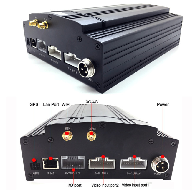 4G GPS Wifi 8ch vehicle DVR / NVR for Taxi School Bus Car Truck solution