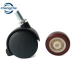 Office Chair Silent Swivel Threaded Stem Casters Wheels With Brake 2Inch