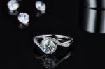 Simple Arrival S925 Bright Setting Women Infinity Round Cut Moissanite Ribbon