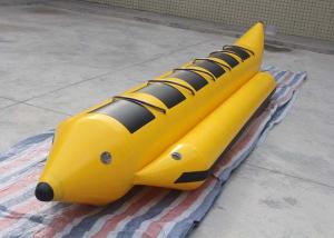 Wholesale Yellow / Black 0.9mm PVC Flyfish Inflatable Water Toys Water Game Banana Boat from china suppliers